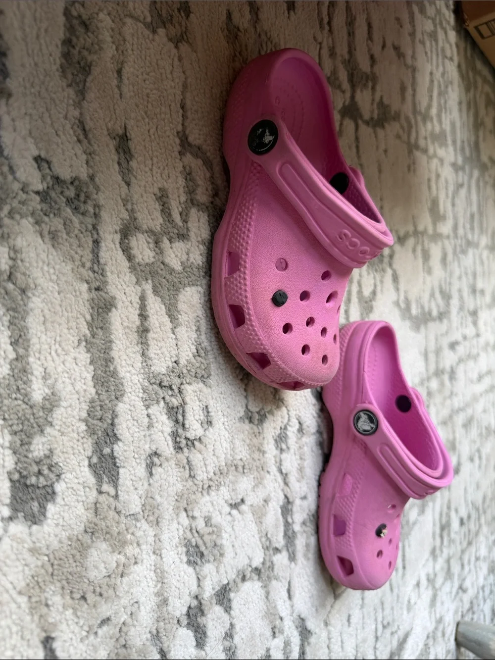 CROCS Kids Pink Classic Clog with Heel Strap
